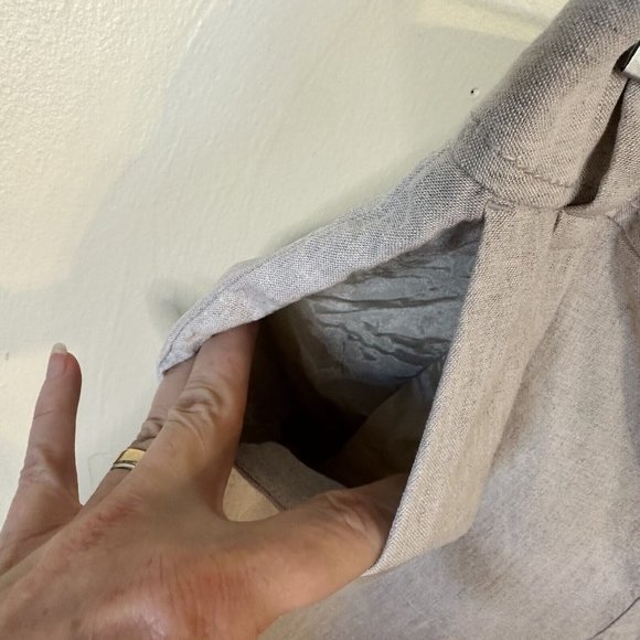 Banana Republic Flurry Wide Leg Pants Womens 4 Martin Fit Linen Cotton Size 6 - Picture 2 of 9